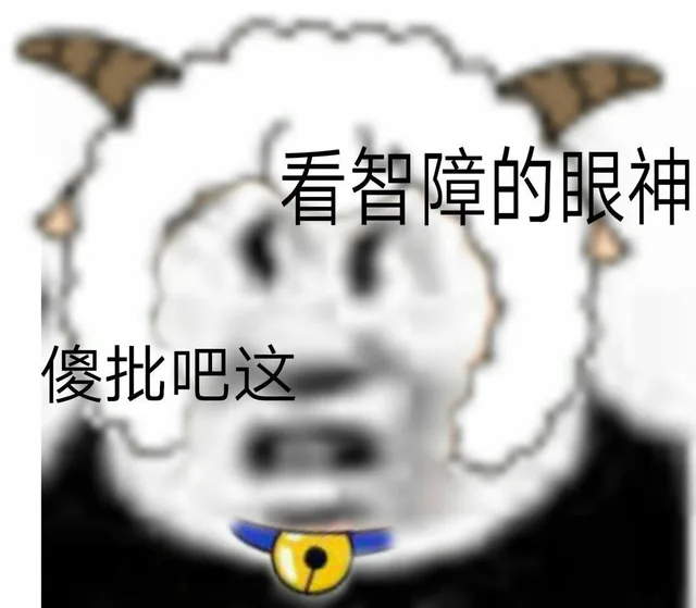 看智障的眼神傻批吧这（看智障的眼神傻批吧这）