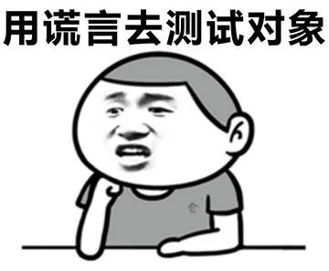 用谎言去测试对象