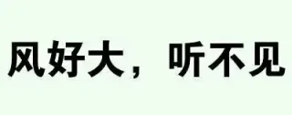 风好大，听不见