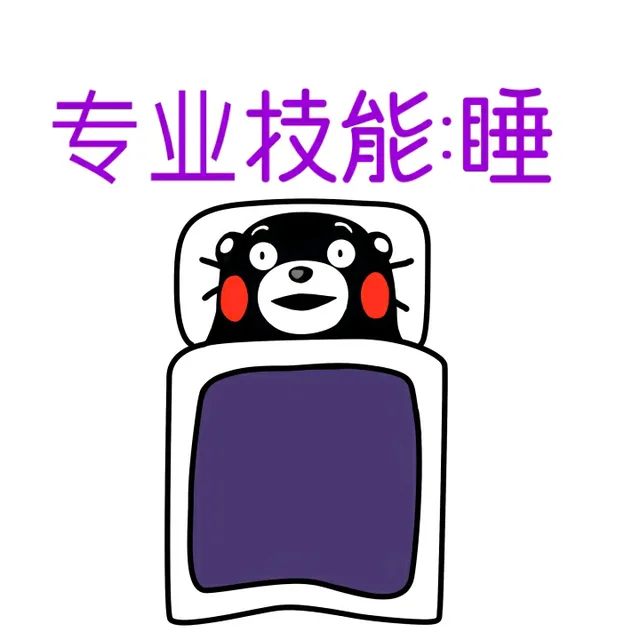 专业技能：睡（熊本熊）