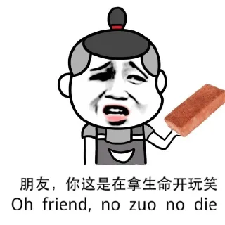 朋友，你这是拿生命开玩笑。