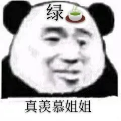 绿真羡慕姐姐(绿茶熊猫头表情包 )