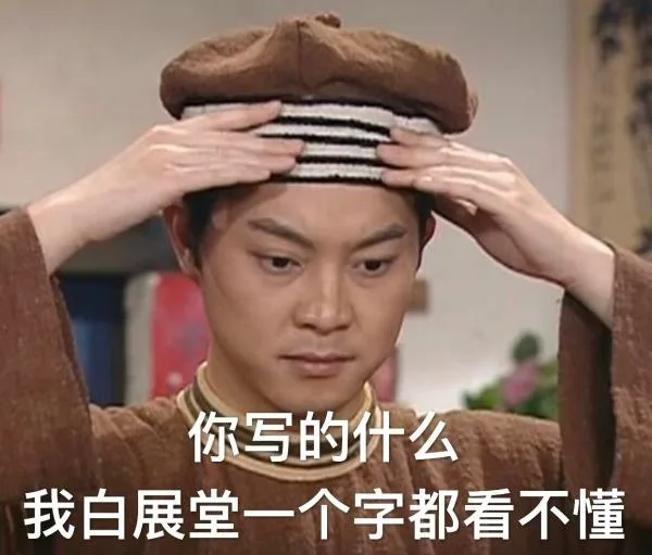 你写的什么，我白展堂一个字都看不到