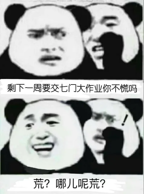 剩下一周要交七门大作业你不慌吗荒?哪儿丿呢荒?（剩下一周要交七门大作业你不慌吗荒?哪儿丿呢荒?）