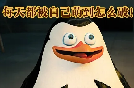 每天都被自己萌到怎么破！_动图_企鹅_搞笑_可爱表情包