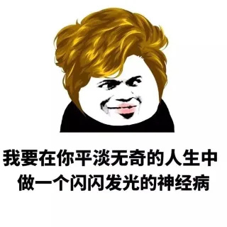 我要在你平淡无奇的人生中做一个闪闪发光的神经病