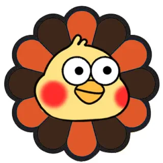 鹦鹉兄弟七彩太阳花头像（褐色）