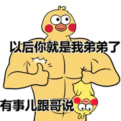 以后你就是我弟弟了，有事儿跟哥说
