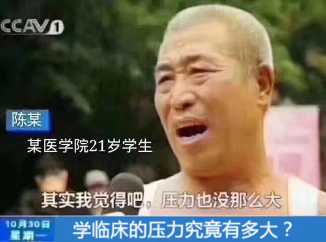 CCAO陈某某医学院21岁学生其实我觉得吧,压力也没那么大1学临床的压力究竟有多大?