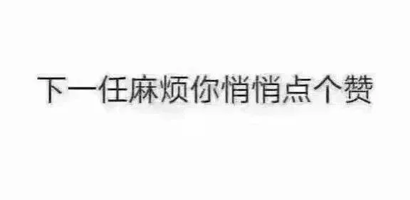 下一任麻烦你悄悄点个赞