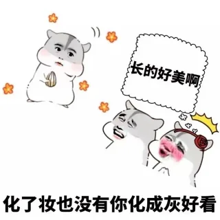 长的好美啊化了妆也没有你化成灰好看