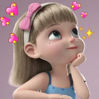 一组让猛男举手投降的超超超Q可爱的3D女孩表情包