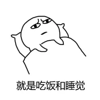 就是吃饭和睡觉