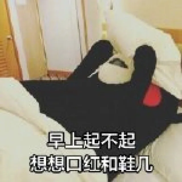 早上起不起，想想口红和鞋子