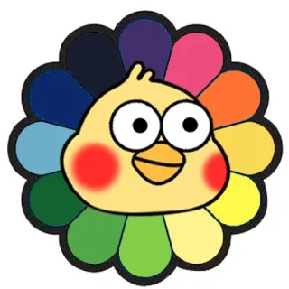 一套鹦鹉兄弟七彩太阳花头像表情包