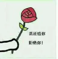 花还给你，拒绝你！