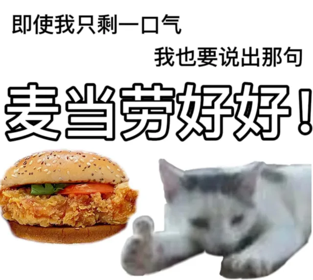 即使我只剩一口气我也要说出那句麦当劳好好!