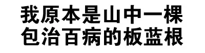 我原本是山中一棵包治百病的板蓝根（我原本是山中一棵包治百病的板蓝根）