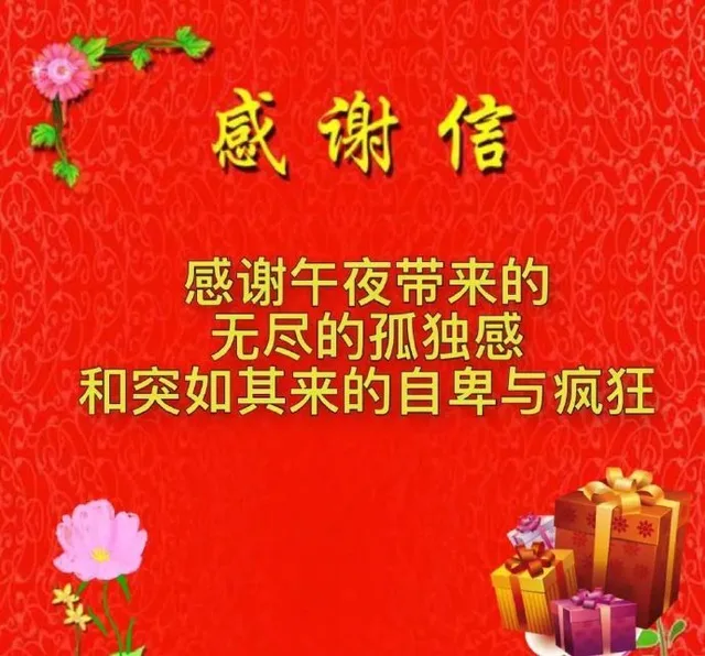 感谢信感谢午夜带来的无尽的孤独感和突如其来的自卑与疯狂（感谢信感谢午夜带来的无尽的孤独感和突如其来的自卑与疯狂）