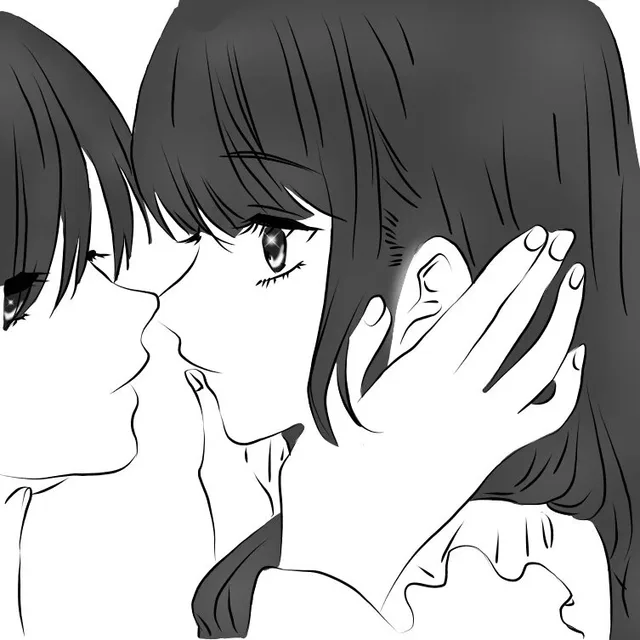 动漫亲吻女生头像