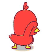 魔性红色小黄鸭跳舞蹦迪 GIF 动图