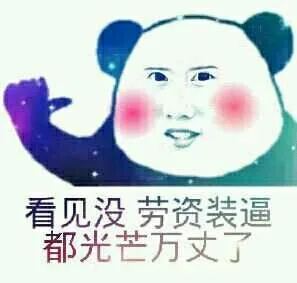 看见没，劳资装逼都光芒万丈了