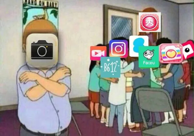 朋友们用各种美颜相机，我用原生相机（朋友们用各种美颜相机，我用原生相机）