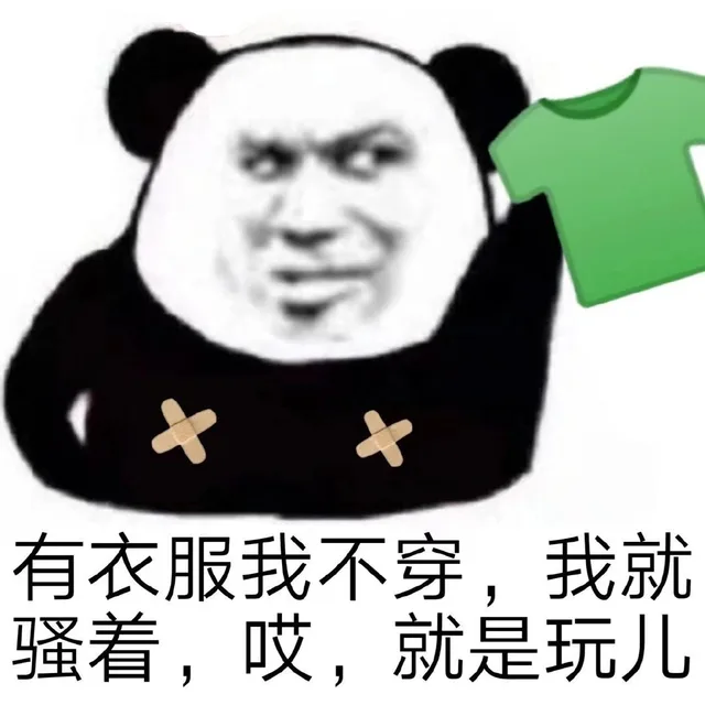 有衣服我不穿,我就骚着,哎,就是玩儿