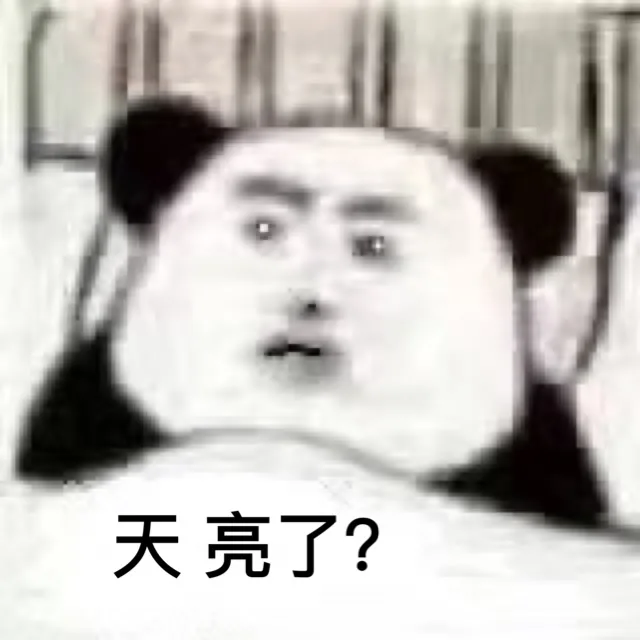天亮了（熊猫头表情包）
