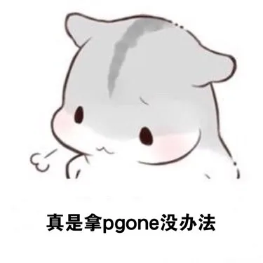 真是拿pgone没办法（真是拿pgone没办法）