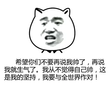 我帅是因为我的坚持，我要与全世界作对！_动图_搞笑_装逼