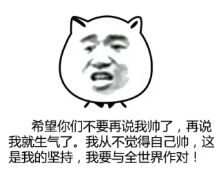 我帅是因为我的坚持，我要与全世界作对！_动图_搞笑_装逼