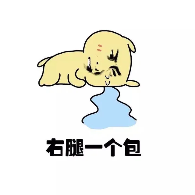 右腿一个包