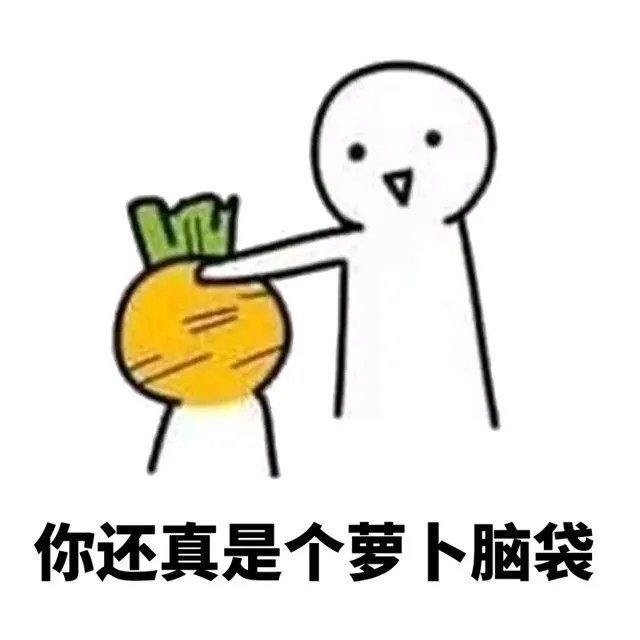 你还真是个萝卜脑袋（你还真是个萝卜脑袋）