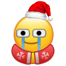 哭了小黄脸圣诞衣圣诞帽表情包