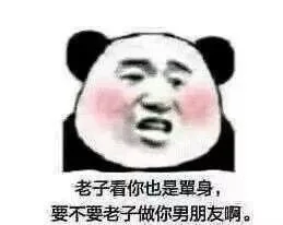 老子看你也是單身,要不要老子做你男朋友啊。