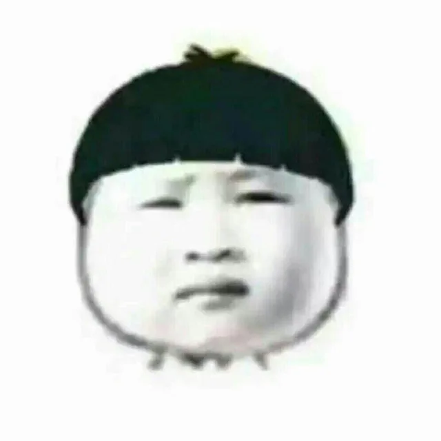 一脸无奈小女孩的表情（西瓜头）