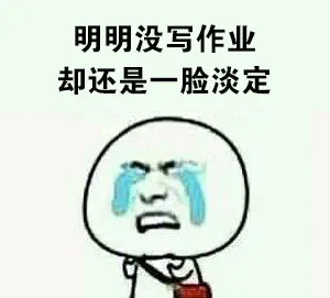 明明没写作业，却还是一脸淡定