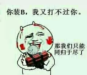 你装B，我又打不过你，那我们只能同归于尽了（你装B，我又打不过你，那我们只能同归于尽了）