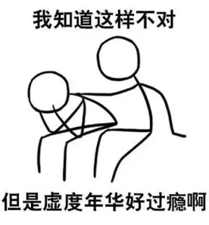 我知道这样不对但是虚度年华好过瘾啊