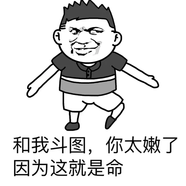 和我斗图，你太嫩了。因为这就是命