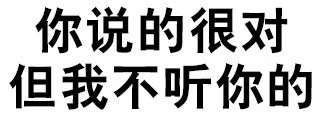 你说的很对 但我不听你的