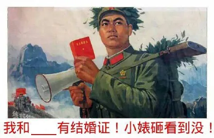 我和 有结婚证！小婊砸看到没！
