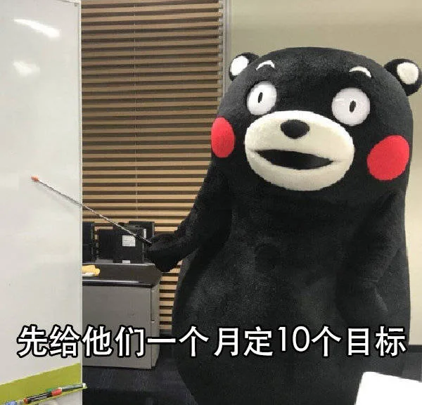 先给他们一个月定10个目标（先给他们一个月定10个目标）