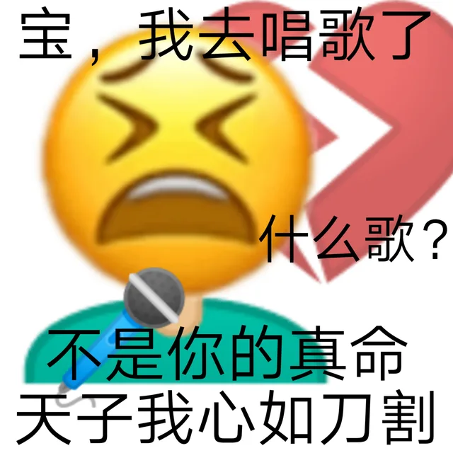 宝,我去唱歌了什么歌?不是你的真命天子我心如刀割（宝,我去唱歌了什么歌?不是你的真命天子我心如刀割）