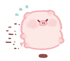 小粉猪奔跑 GIF