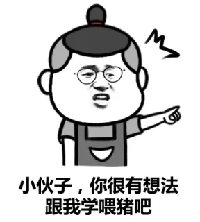 小伙子，你很有想法，跟我学喂猪吧！（月代头）
