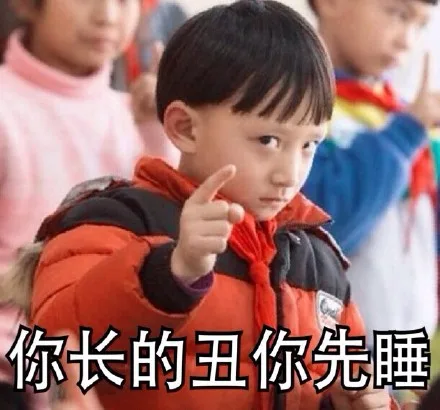 你长的丑你先睡