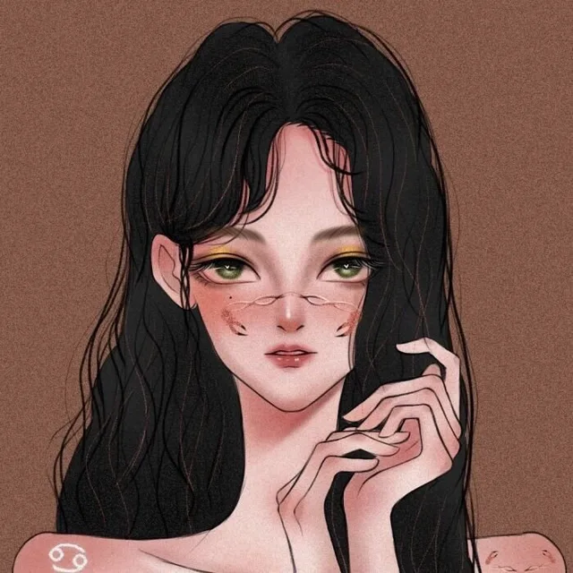 长发女生头像8