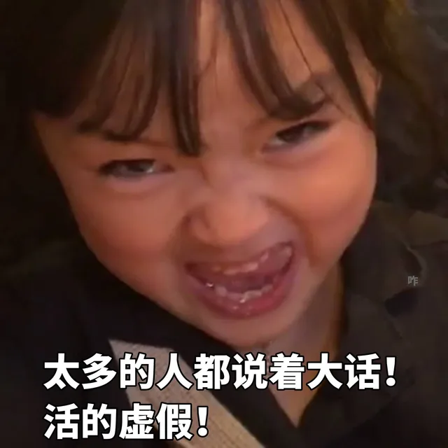太多的人都说着大话！活的虚假！